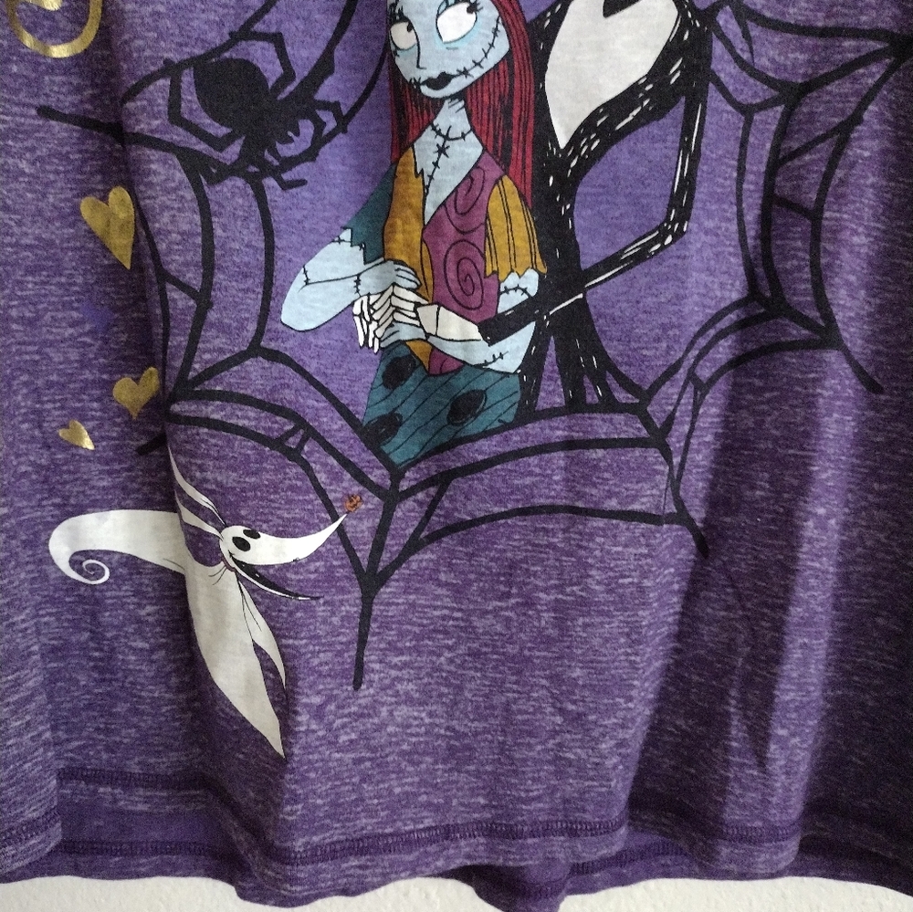 Disney Nightmare Before Christmas purple multicolor T-shirt size 2XL - Picture 4 of 6